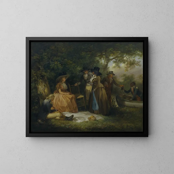 Le repas des pêcheurs - George Morland — oprawiony obraz na ścianie