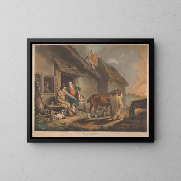 La première soirée de septembre - George Morland — oprawiony obraz na ścianie