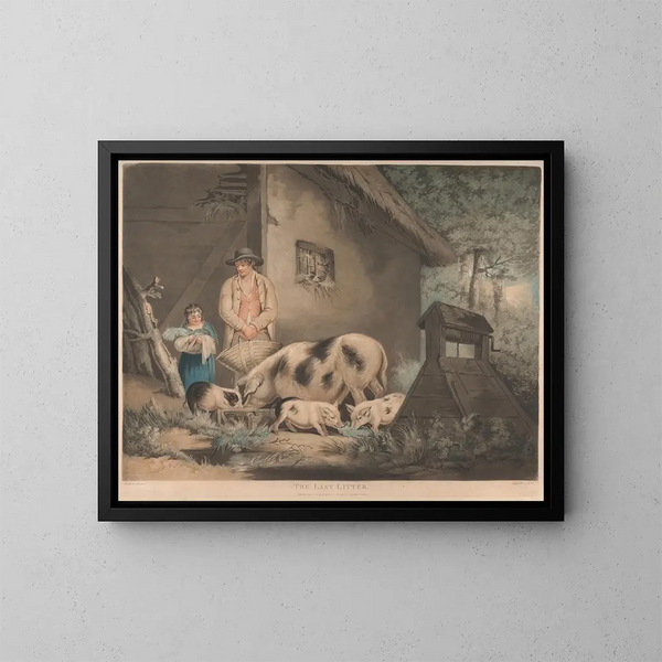 La dernière portée - George Morland — oprawiony obraz na ścianie