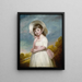 Mademoiselle Juliana Willoughby - George Romney — oprawiony obraz na ścianie
