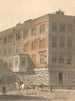 York House, na rogu ulic Villiers Street i Strand, z historycznym i nowoczesnym magazynem drukarskim Richardsons na pierwszym planie - George Shepheard — widok dzieła