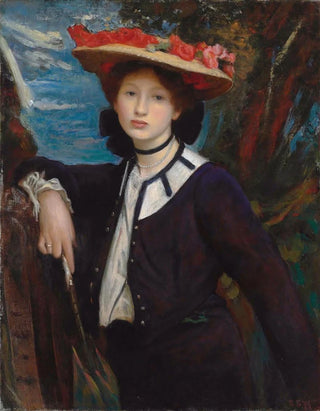 George Spencer Watson - Lady Holding A Parasol.webp