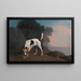Foxhound na ścieżce - George Stubbs — oprawiony obraz na ścianie