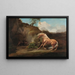 Przerażony koń przez lwa - George Stubbs — oprawiony obraz na ścianie