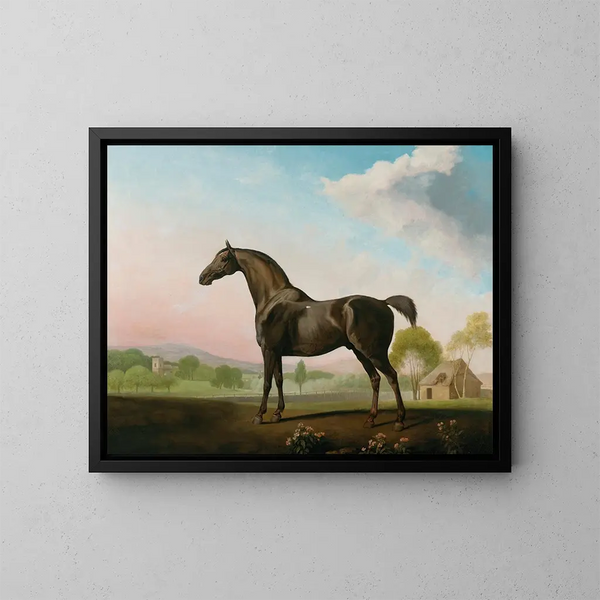 William de Grosvenor w pejzażu - George Stubbs — oprawiony obraz na ścianie