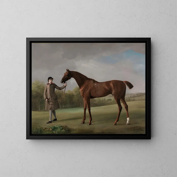 Lustre tenu par un valet - George Stubbs — oprawiony obraz na ścianie