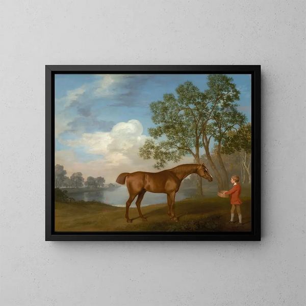 Dyni z giermkiem - George Stubbs — oprawiony obraz na ścianie