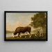 Le Bœuf du Lincolnshire - George Stubbs — oprawiony obraz na ścianie