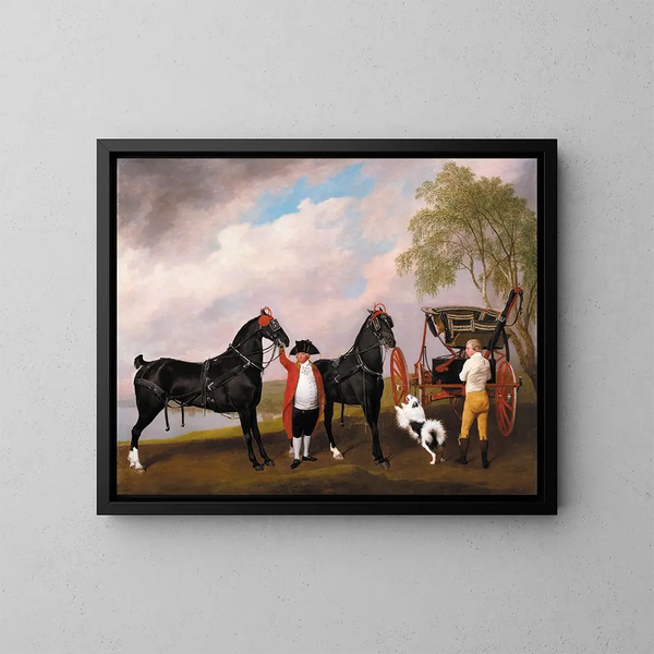 Le phaéton du prince de Galles - George Stubbs — oprawiony obraz na ścianie