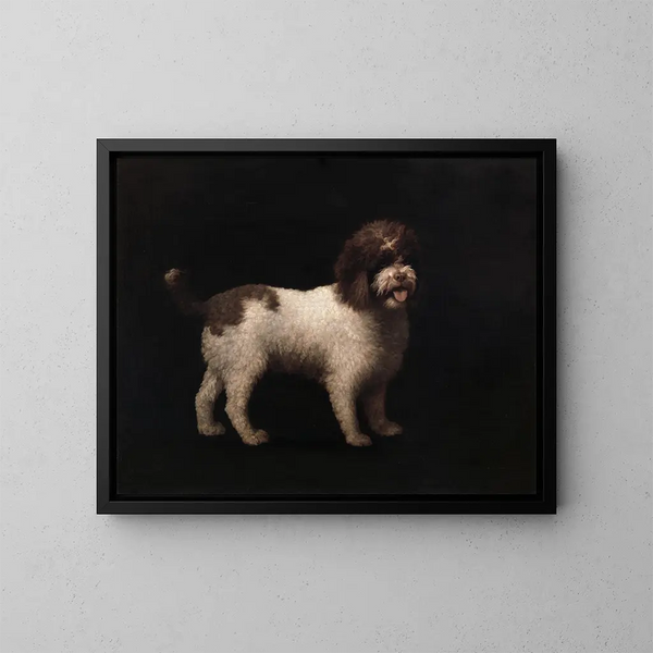 Spaniel d'eau - George Stubbs — oprawiony obraz na ścianie