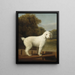 Biały pudel na tle punktu - George Stubbs — oprawiony obraz na ścianie