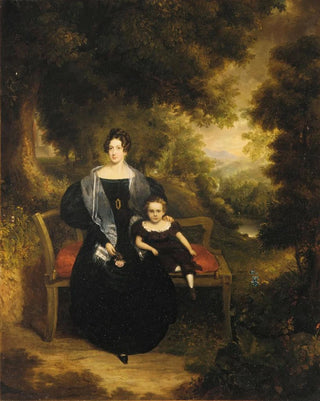 George W Twibill Jr - Portrait of a Lady and Child.webp