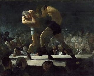 Wieczór w klubie - George Wesley Bellows — widok dzieła