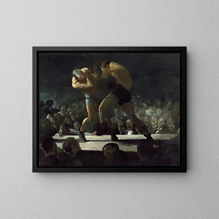 Wieczór w klubie - George Wesley Bellows — oprawiony obraz na ścianie