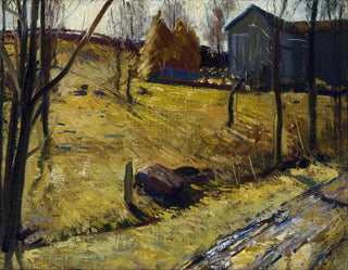Młyny i stodoła z siana - George Wesley Bellows — widok dzieła