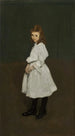 Mała dziewczynka w białym Queenie Burnett - George Wesley Bellows — widok dzieła