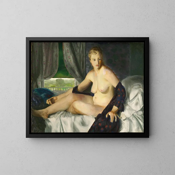 Nu z wachlarzem - George Wesley Bellows — oprawiony obraz na ścianie