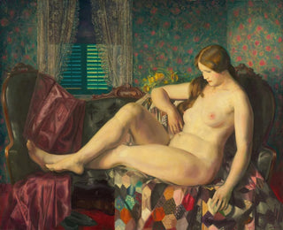Nu z okładką heksagonalną - George Wesley Bellows — widok dzieła