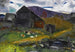 Stara stodoła, zacieniona dolina - George Wesley Bellows — widok dzieła