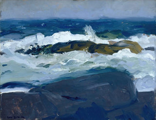 Récif de roches, Maine - George Wesley Bellows — widok dzieła