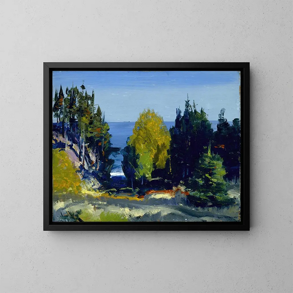 Le bosquet de Monhegan - George Wesley Bellows — oprawiony obraz na ścianie