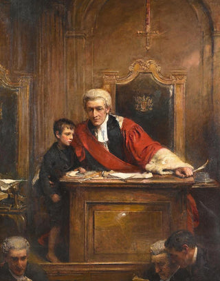 George William Joy - Le juge et lenfant innocent dmoin dun crime.webp