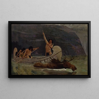 George de Forest Brush - The Moose Chase.webp