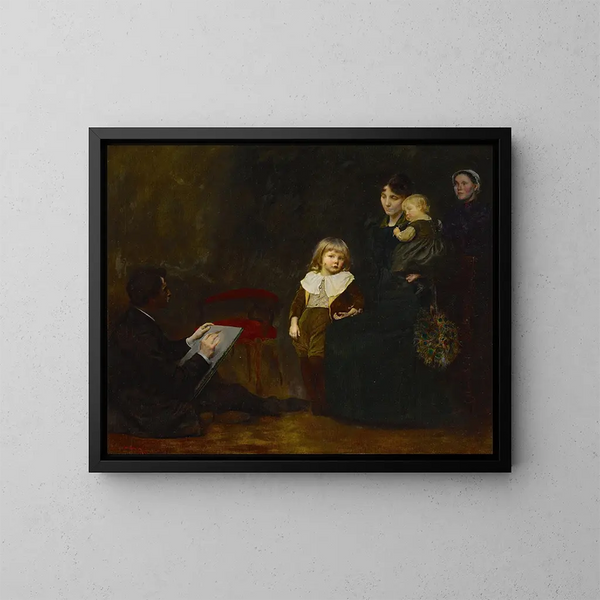 Le Portrait - George de Forest Brush — oprawiony obraz na ścianie