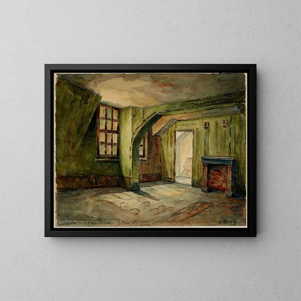 La chambre où coucha Charlotte Corday la veille de l'assassinat de Marat - Georges-Henri Manesse — oprawiony obraz na ścianie