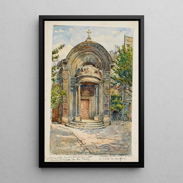L'ancien collège des Lombards annexe du collège des Irlandais rue des Carmes - Georges-Henri Manesse — oprawiony obraz na ścianie