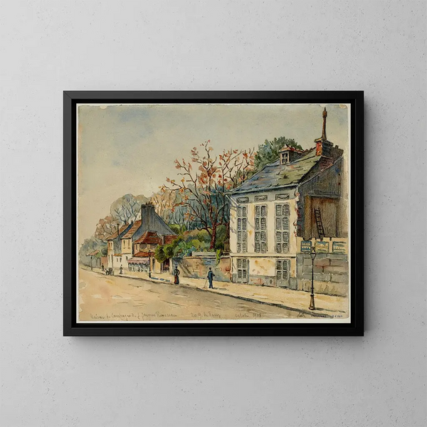 wiejskiego domu Jean-Jacques Rousseau, 20 quai de Passy - Georges-Henri Manesse — oprawiony obraz na ścianie