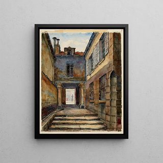 GeorgesHenri Manesse - Porche et passage intrieur de lentre du cimetire de Saint Mdard 41 rue Daubenton.webp