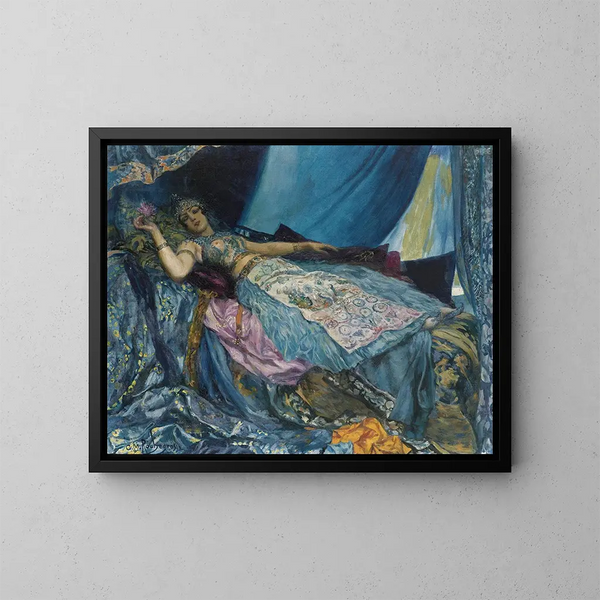 La Princesse bleue - Georges Antoine Rochegrosse — oprawiony obraz na ścianie