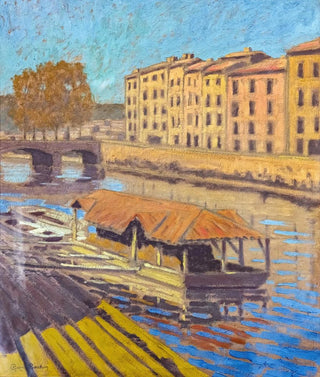 Georges Gaudion - Wash house on the banks of the Nive in Bayonne.webp