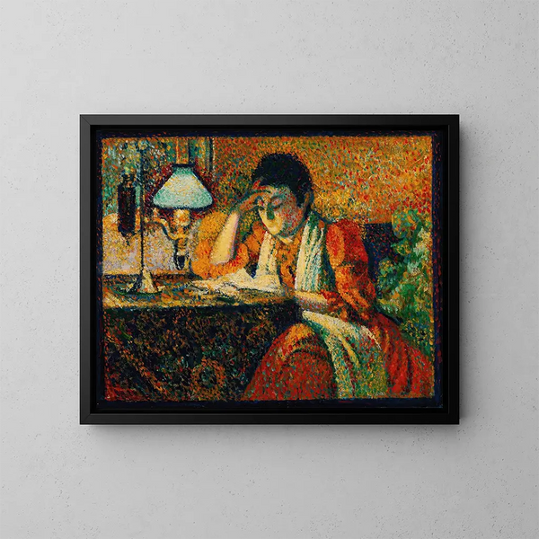 La Liseuse - Georges Lemmen — oprawiony obraz na ścianie