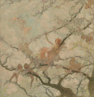 Georges Picard - Femme et enfants dans des branchages.webp
