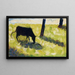 Czarna krowa na łące - Georges Seurat — oprawiony obraz na ścianie