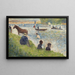 Studium koni i łodzi dla Baigneurs à Asnières - Georges Seurat — oprawiony obraz na ścianie