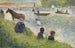 Studium koni i łodzi dla Baigneurs à Asnières - Georges Seurat — widok dzieła