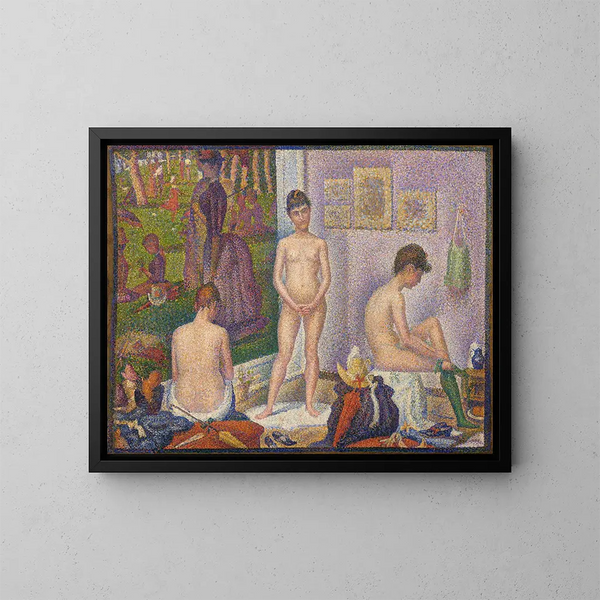 Les poseuses ensemble - Georges Seurat — oprawiony obraz na ścianie