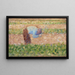 Mężczyzna z motyką - Georges Seurat — oprawiony obraz na ścianie