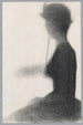 Kobieta siedząca z parasolką - Georges Seurat — widok dzieła