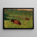 Krówki na łące - Georges Seurat — oprawiony obraz na ścianie