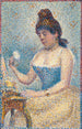 Młoda kobieta pudrująca się - Georges Seurat — widok dzieła
