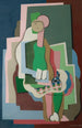 Młoda dziewczyna siedząca Portret córki artysty - Georges Valmier — widok dzieła