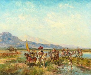 Georges Washington - Horsemen fording a river.webp