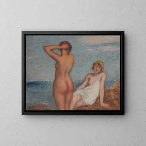 Les Baigneuses - Georges d'Espagnat — oprawiony obraz na ścianie