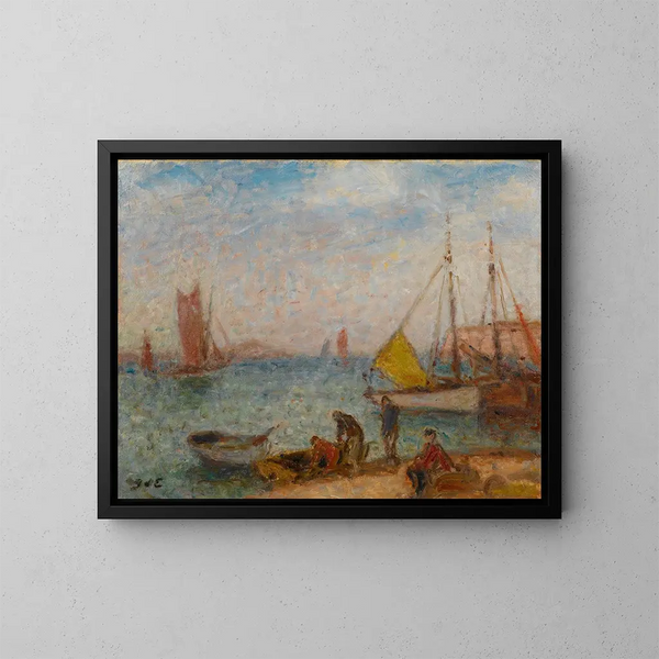 Thonniers w Saint-Gilles-Croix-de-Vie - Georges d'Espagnat — oprawiony obraz na ścianie