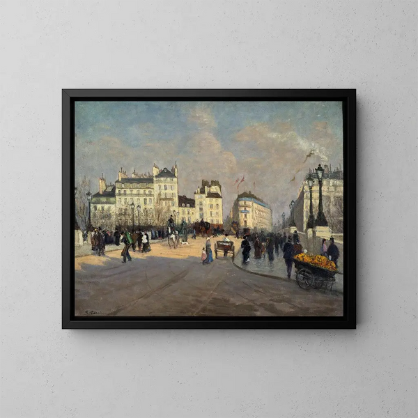 Widok na Pont-Neuf - Georges-Émile Carette — oprawiony obraz na ścianie