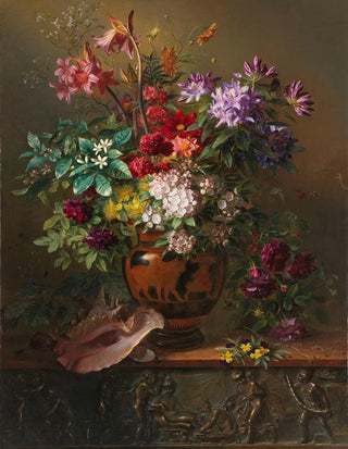 Georgius Jacobus Johannes van Os - Stilleven met bloemen in een Griekse vaas allegorie op de lente.webp